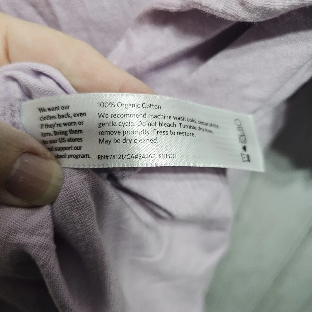 EILEEN FISHER Women's Lavender T-shirt Organic Cotton Relaxed Fit S/S Size 3X. - Picture 6 of 7